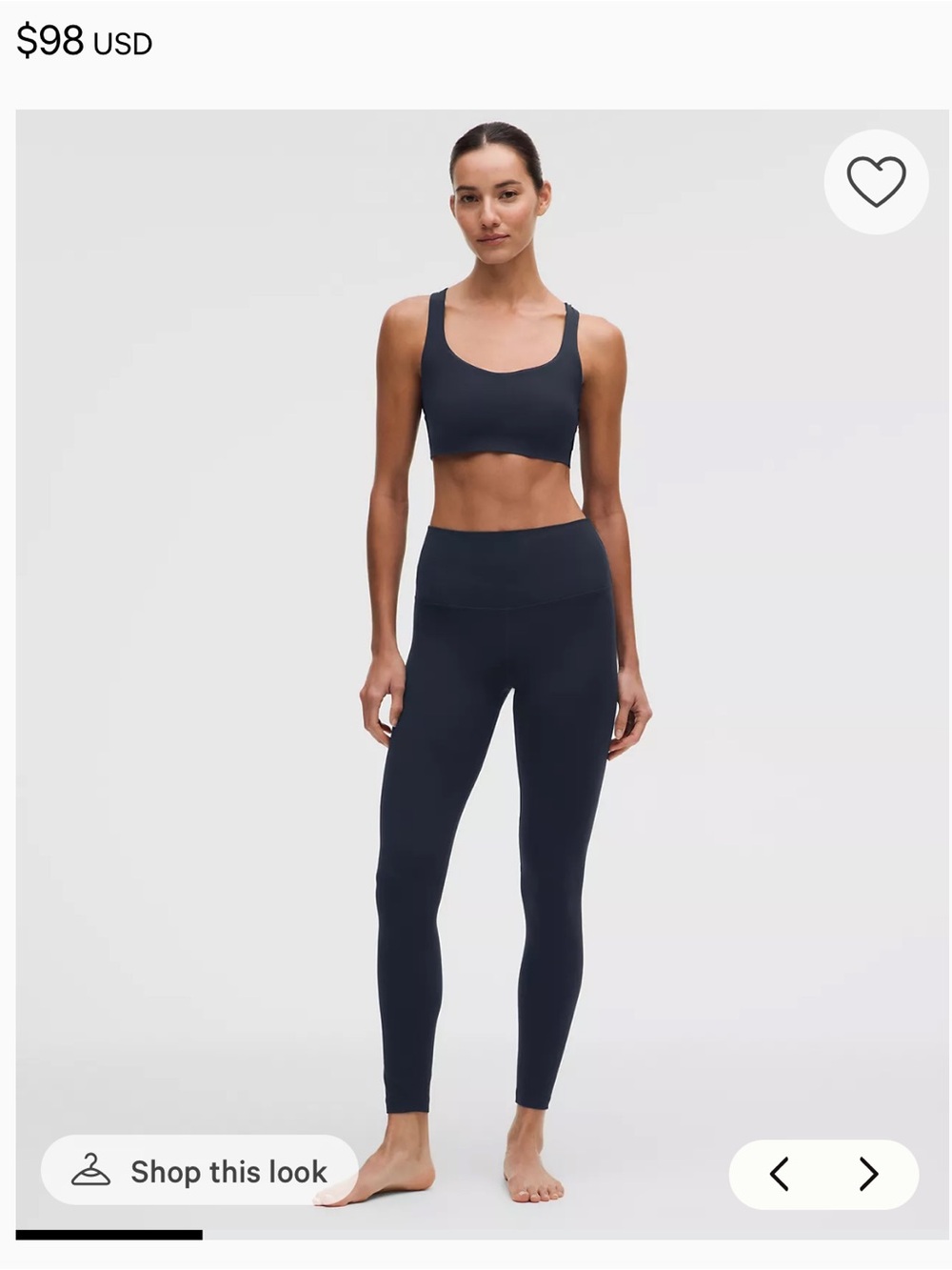 lululemon athletica womens Navy Align Leggings size 6